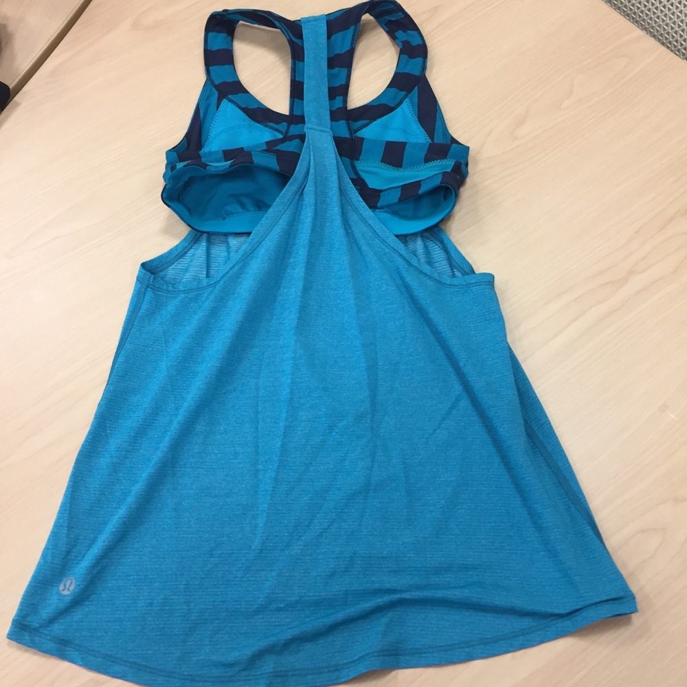 Lululemon 2 In Run Micro Macro Stripe Surge Tank - image 7